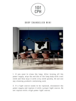 Drop Chandelier, mini burned black fra 101 Copenhagen