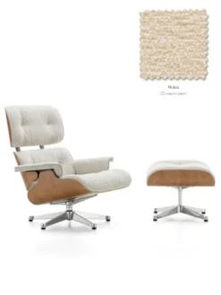Eames Lounge Chair inkl. Fodskammel, valnød/Nubia fra Vitra