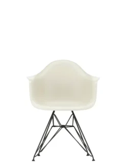 Eames Plastic Armchair DAR, sort pulverlakering fra Vitra