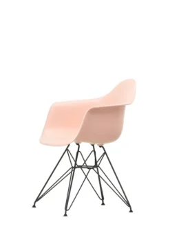 Eames Plastic Armchair DAR, sort pulverlakering fra Vitra