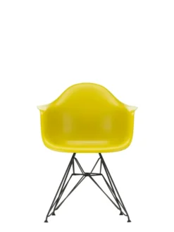 Eames Plastic Armchair DAR, sort pulverlakering fra Vitra
