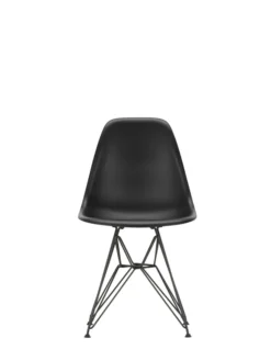 Eames Plastic Side Chair DSR, sort pulverlakeret fra Vitra