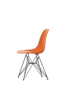 Eames Plastic Side Chair DSR, sort pulverlakeret fra Vitra