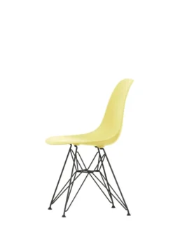 Eames Plastic Side Chair DSR, sort pulverlakeret fra Vitra