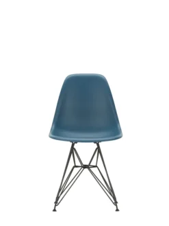 Eames Plastic Side Chair DSR, sort pulverlakeret fra Vitra