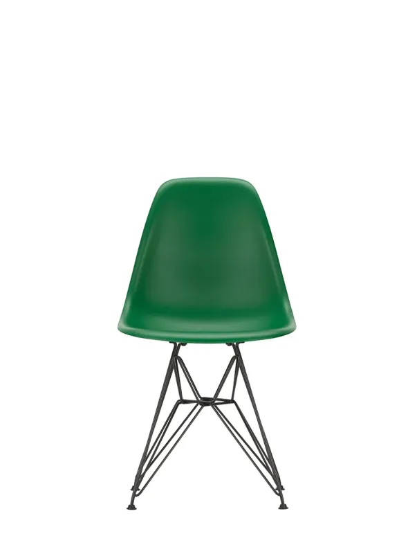 Eames Plastic Side Chair DSR, sort pulverlakeret fra Vitra