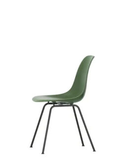 Eames Plastic Side Chair DSX, sort pulverlakeret fra Vitra