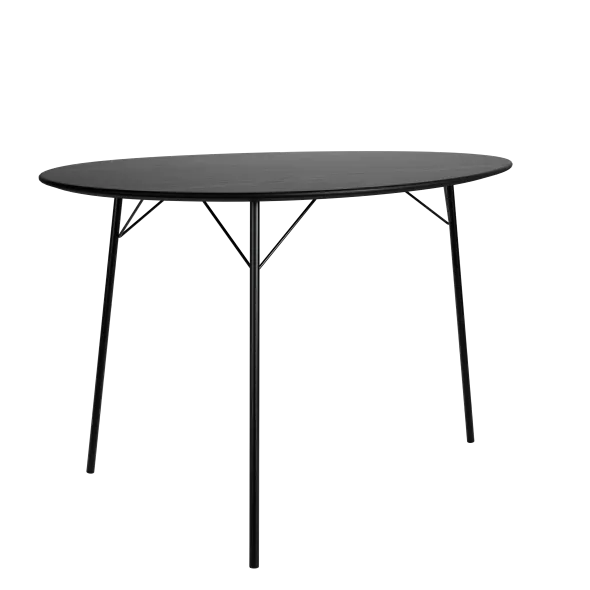 FH3603 Æggebordet, Special Edition i sort ask, sort stel af Arne Jacobsen
