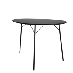 FH3603 Æggebordet, Special Edition i sort ask, sort stel af Arne Jacobsen