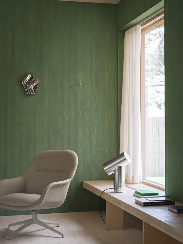 Fiber Lounge Armchair, Ecriture 240 grå swivel base fra Muuto