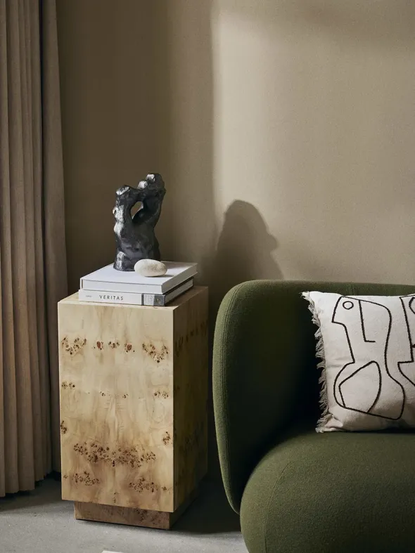 Figure Cushion, off-white/coffee fra Ferm Living