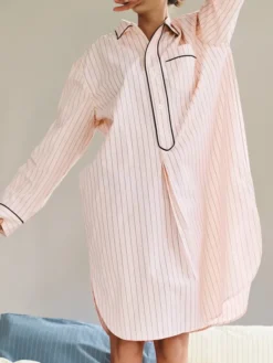 Fineline Long Nightshirt fra Hay