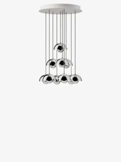 Flowerpot Chandelier VP10, 10 pendants reversed fra &Tradition