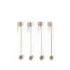 Forest Christmas Tree Candle Holders, sæt á 4 stk., brass fra Ferm Living