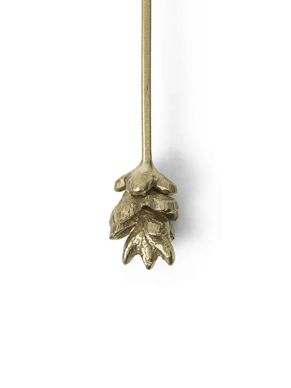 Forest Christmas Tree Candle Holders, sæt á 4 stk., brass fra Ferm Living