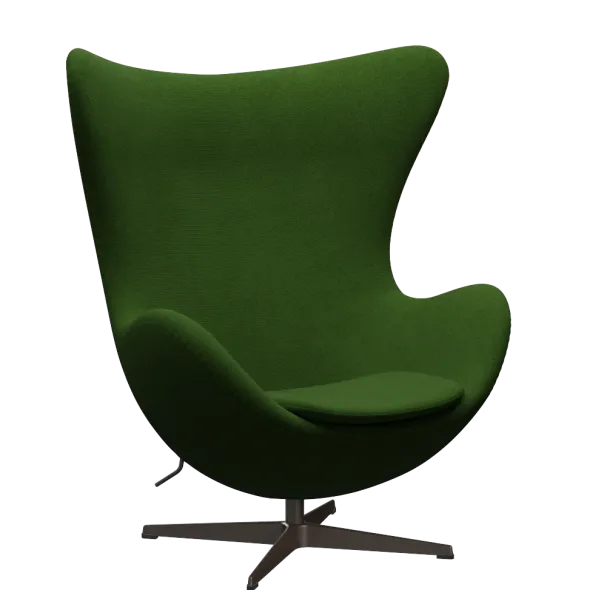 3316 Ægget loungestol, stel i brown bronze af Arne Jacobsen
