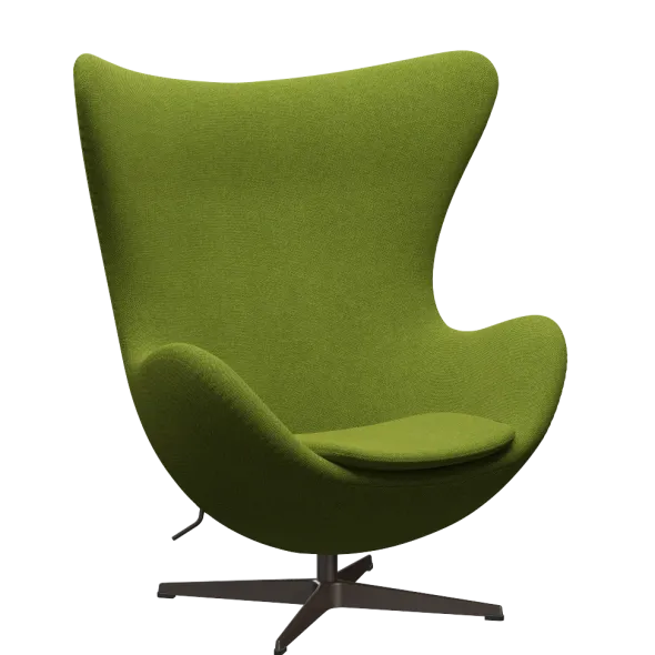 3316 Ægget loungestol, stel i brown bronze af Arne Jacobsen