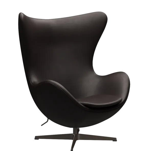 3316 Ægget loungestol, stel i brown bronze af Arne Jacobsen