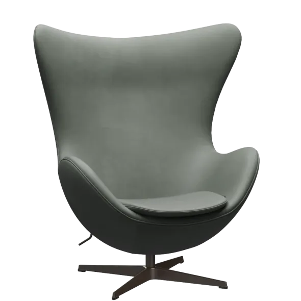 3316 Ægget loungestol, stel i brown bronze af Arne Jacobsen