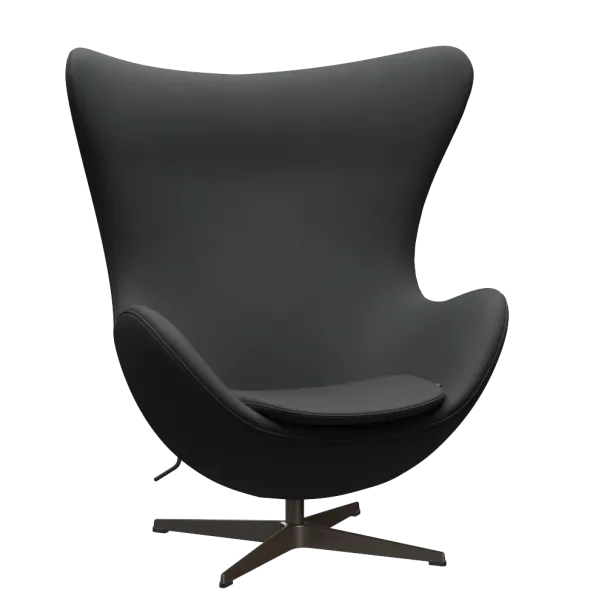 3316 Ægget loungestol, stel i brown bronze af Arne Jacobsen