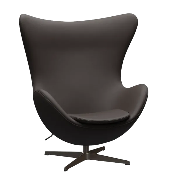 3316 Ægget loungestol, stel i brown bronze af Arne Jacobsen