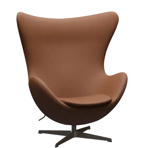 3316 Ægget loungestol, stel i brown bronze af Arne Jacobsen