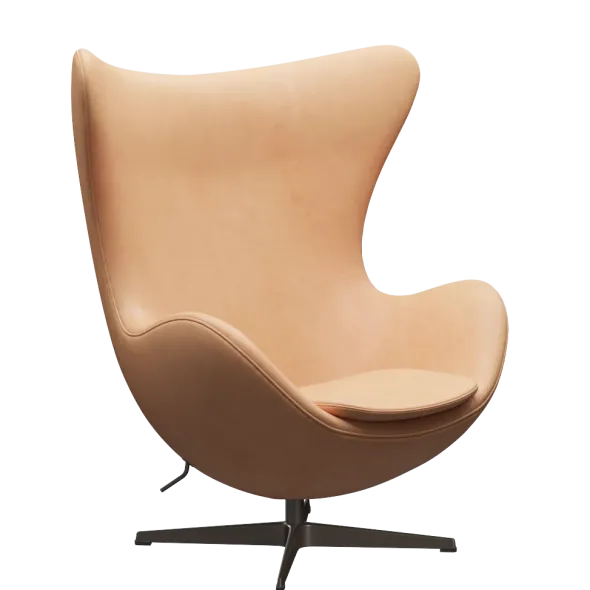 3316 Ægget loungestol, stel i brown bronze af Arne Jacobsen