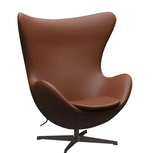 3316 Ægget loungestol, stel i brown bronze af Arne Jacobsen