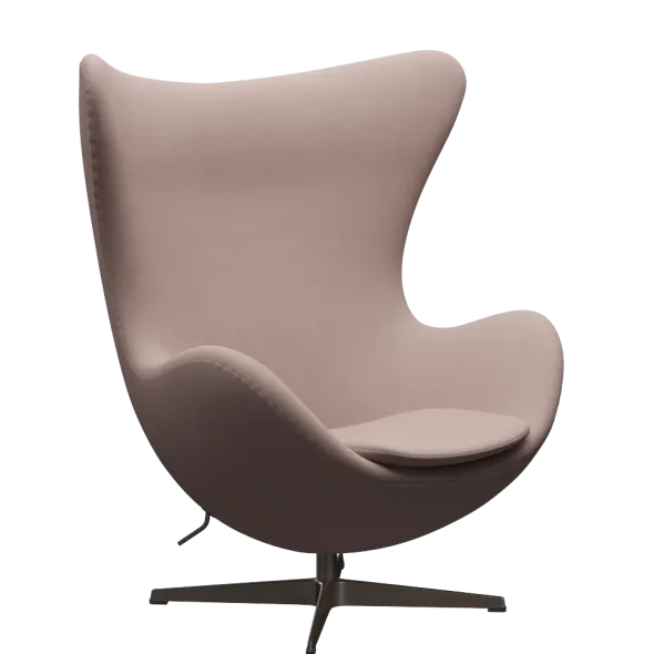 3316 Ægget loungestol, stel i brown bronze af Arne Jacobsen