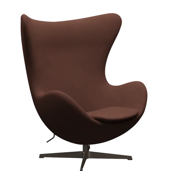 3316 Ægget loungestol, stel i brown bronze af Arne Jacobsen