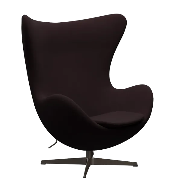 3316 Ægget loungestol, stel i brown bronze af Arne Jacobsen