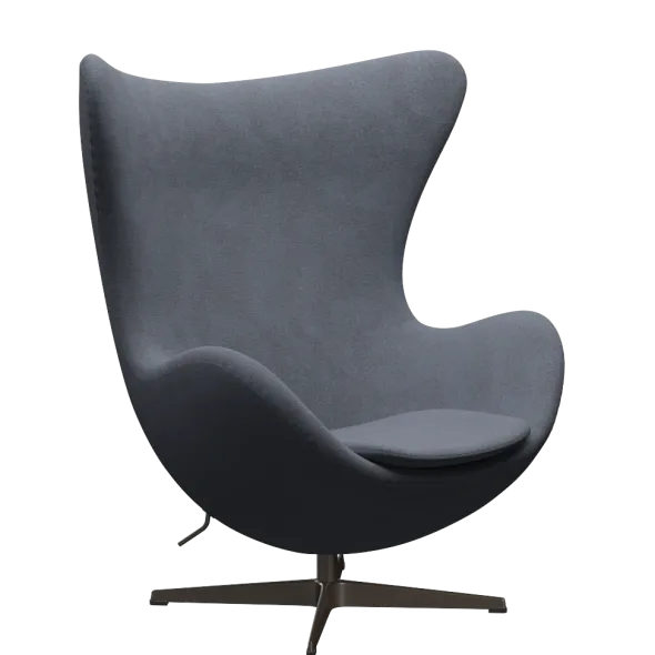 3316 Ægget loungestol, stel i brown bronze af Arne Jacobsen