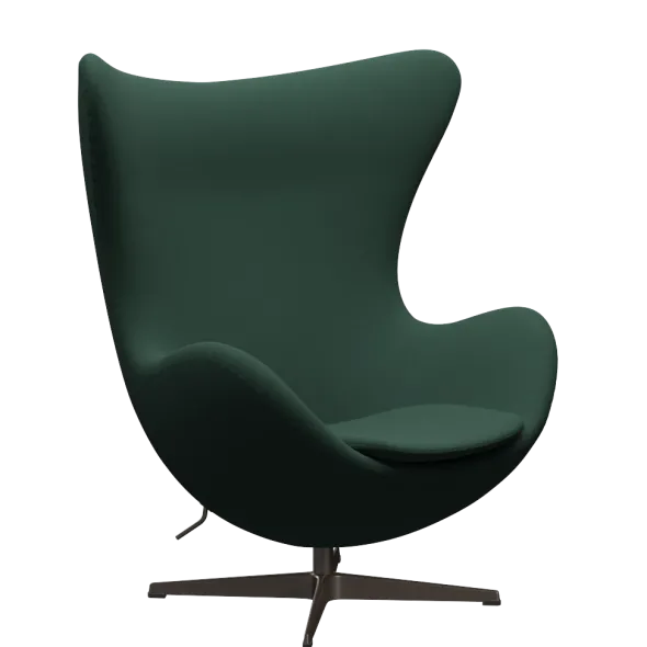 3316 Ægget loungestol, stel i brown bronze af Arne Jacobsen