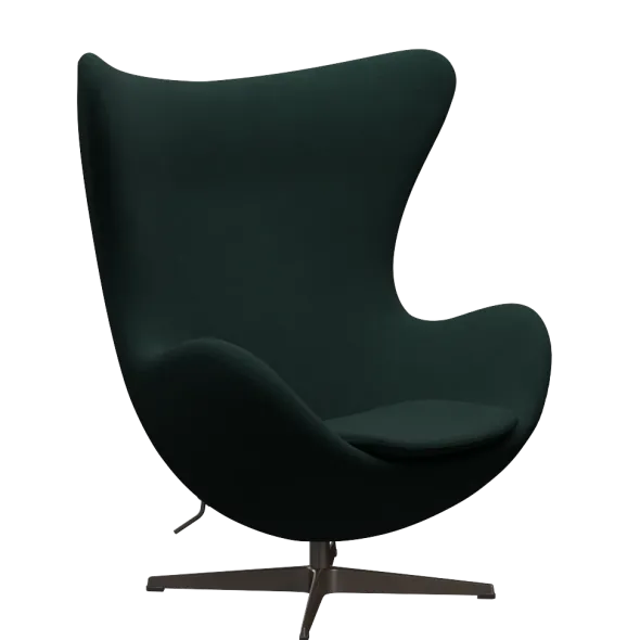3316 Ægget loungestol, stel i brown bronze af Arne Jacobsen