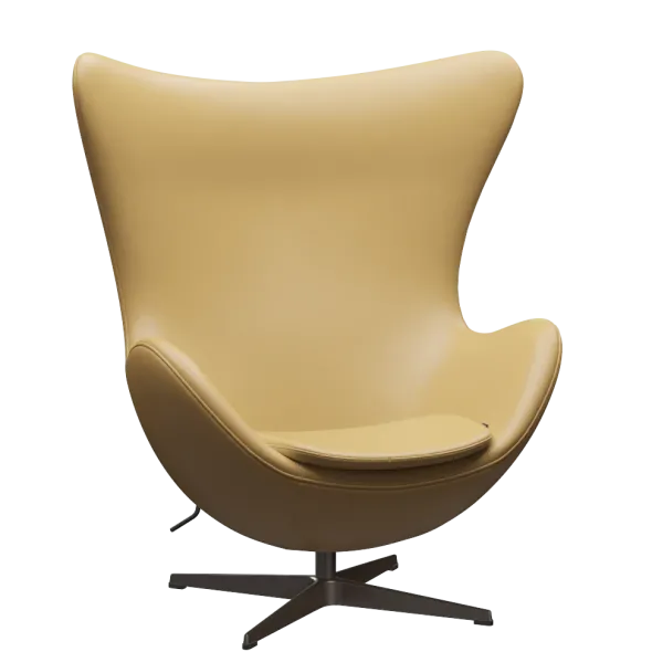 3316 Ægget loungestol, stel i brown bronze af Arne Jacobsen
