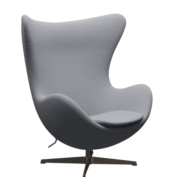 3316 Ægget loungestol, stel i brown bronze af Arne Jacobsen