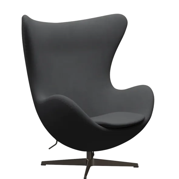3316 Ægget loungestol, stel i brown bronze af Arne Jacobsen