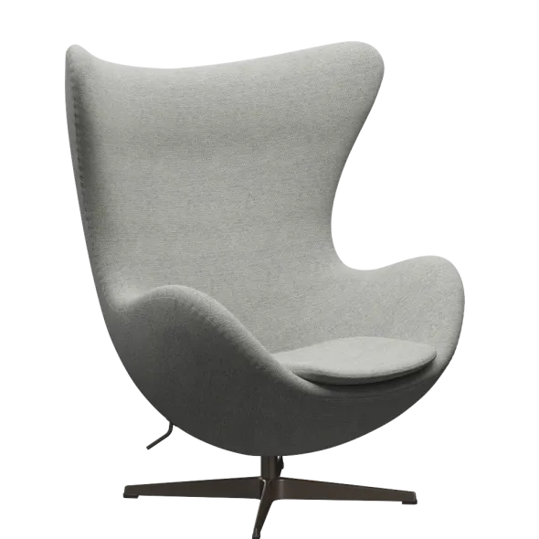 3316 Ægget loungestol, stel i brown bronze af Arne Jacobsen