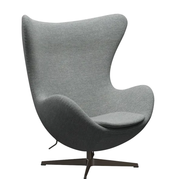3316 Ægget loungestol, stel i brown bronze af Arne Jacobsen