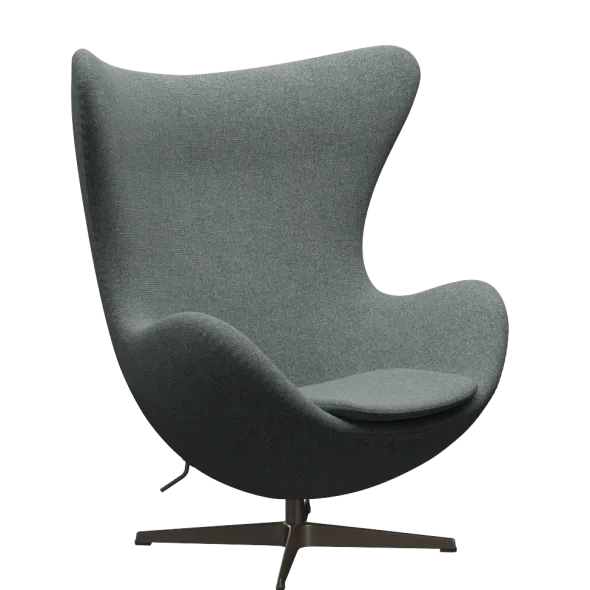 3316 Ægget loungestol, stel i brown bronze af Arne Jacobsen