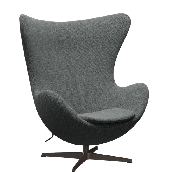 3316 Ægget loungestol, stel i brown bronze af Arne Jacobsen