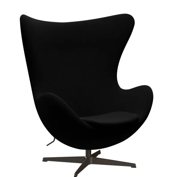 3316 Ægget loungestol, stel i brown bronze af Arne Jacobsen