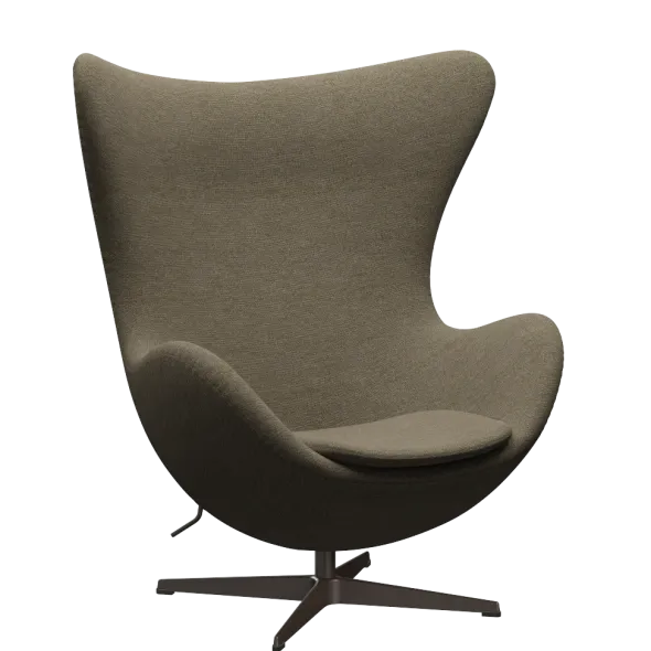 3316 Ægget loungestol, stel i brown bronze af Arne Jacobsen