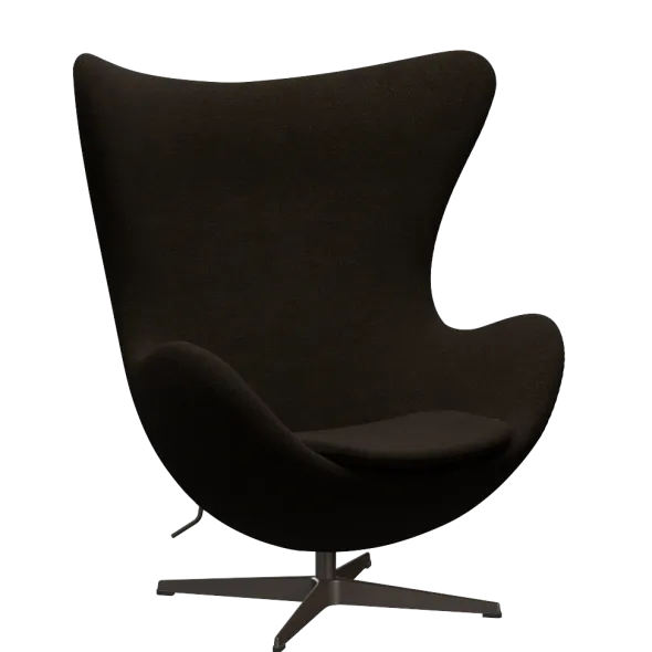 3316 Ægget loungestol, stel i brown bronze af Arne Jacobsen