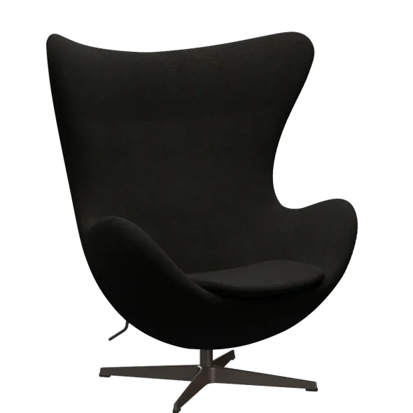 3316 Ægget loungestol, stel i brown bronze af Arne Jacobsen