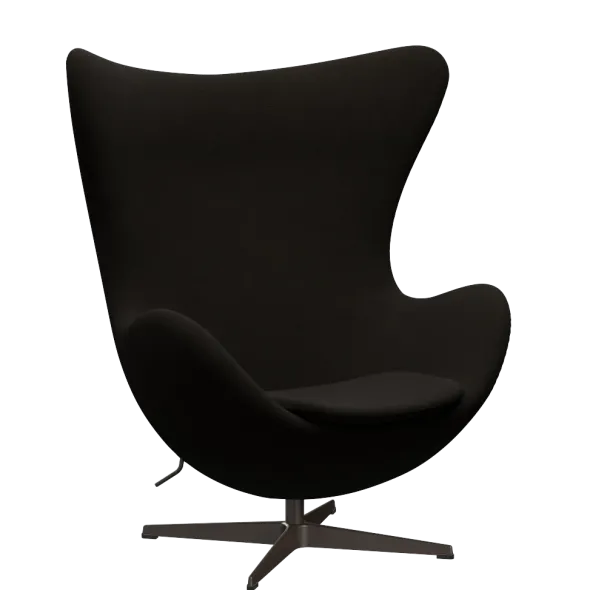 3316 Ægget loungestol, stel i brown bronze af Arne Jacobsen