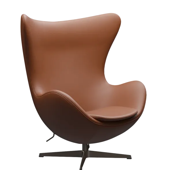 3316 Ægget loungestol, stel i brown bronze af Arne Jacobsen