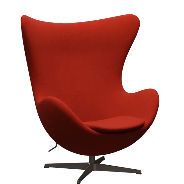 3316 Ægget loungestol, stel i brown bronze af Arne Jacobsen