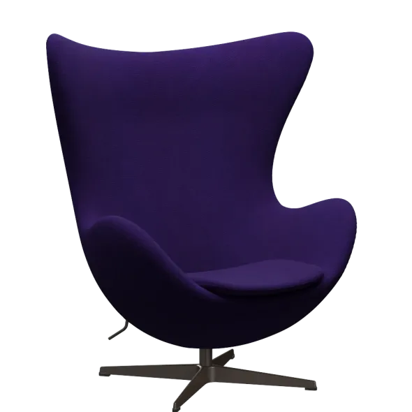 3316 Ægget loungestol, stel i brown bronze af Arne Jacobsen