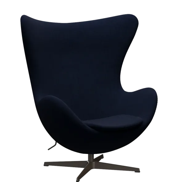3316 Ægget loungestol, stel i brown bronze af Arne Jacobsen